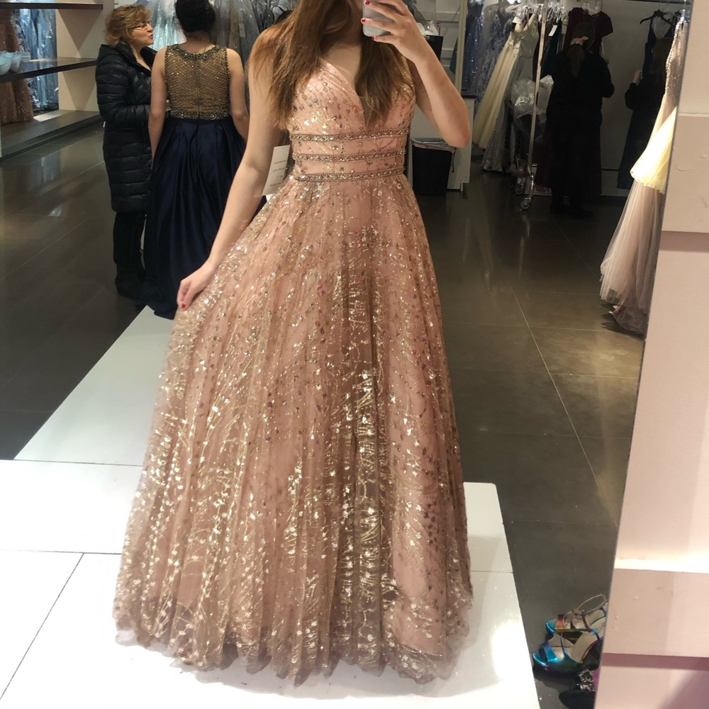 Prom dress rose gold